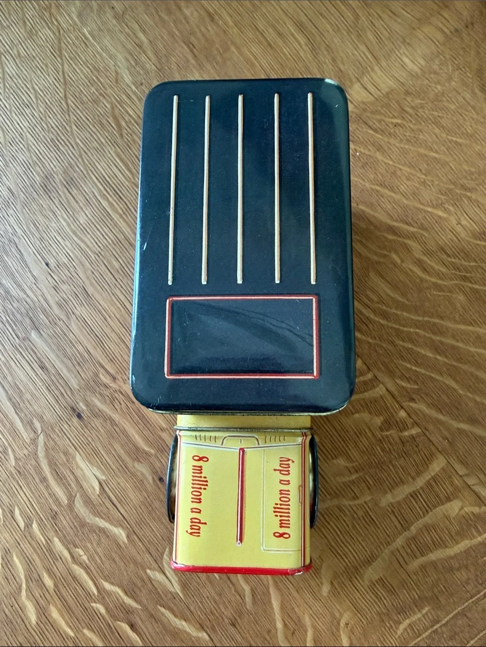 VTG Coca Cola Yellow and Red Tin Delivery Truck w/ Two Compartments